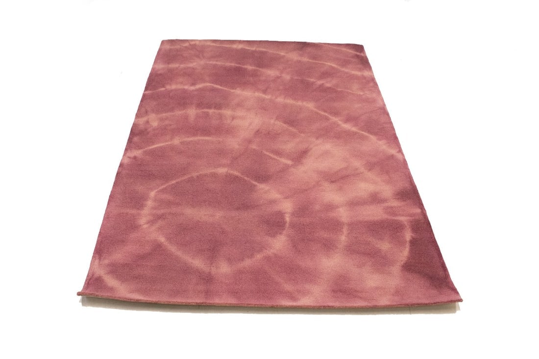 Deep Blush Tie-Dye 5X8 Hand-Tufted Modern Rug - 7