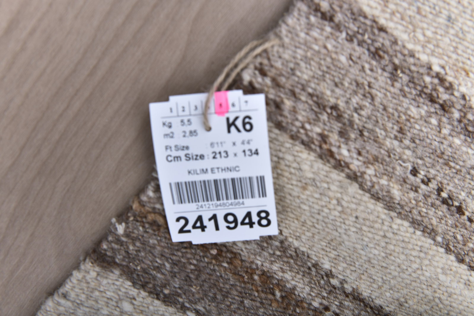 4'4'' x 6'11'' Turkish Handmade Kilim Rug - 241948 - 15