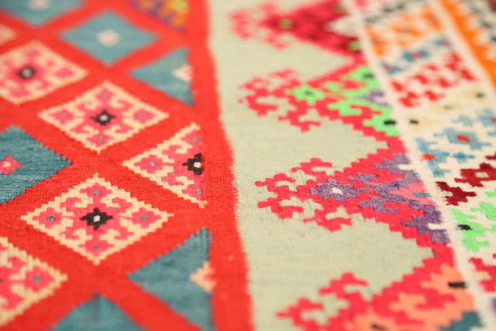 Pre-1900 Vegetable Dye Silk Kilim Persian Runner Rug 3x17 - 11