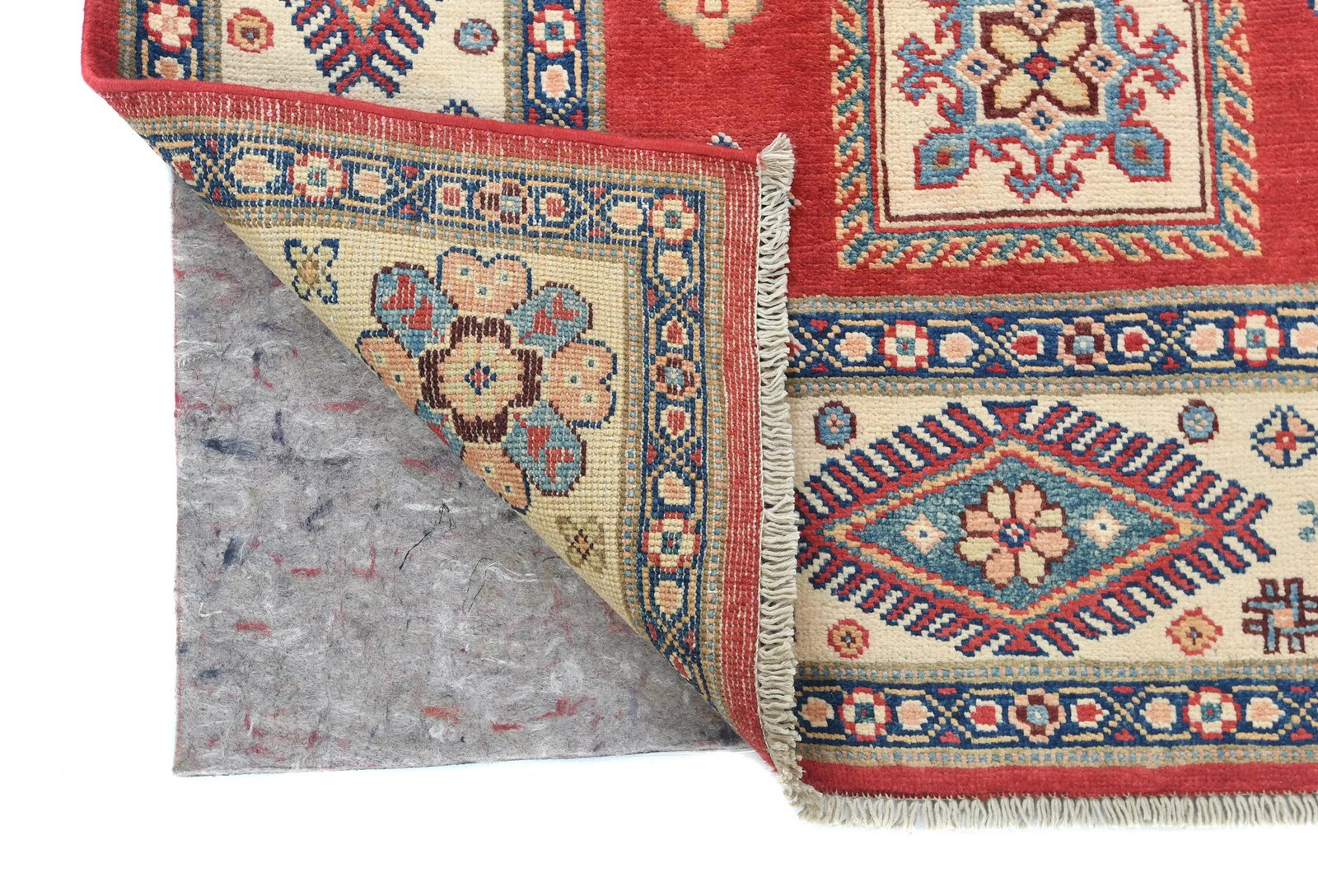 Red Modern Geometric 6X9 Kazak Oushak Pakistan Rug - 13