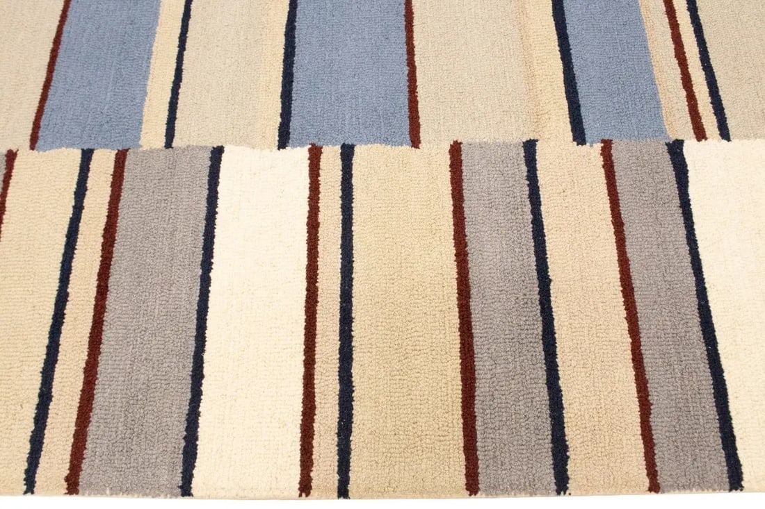 Multicolored Stripes 5X8 Hand-Tufted Modern Rug - 10