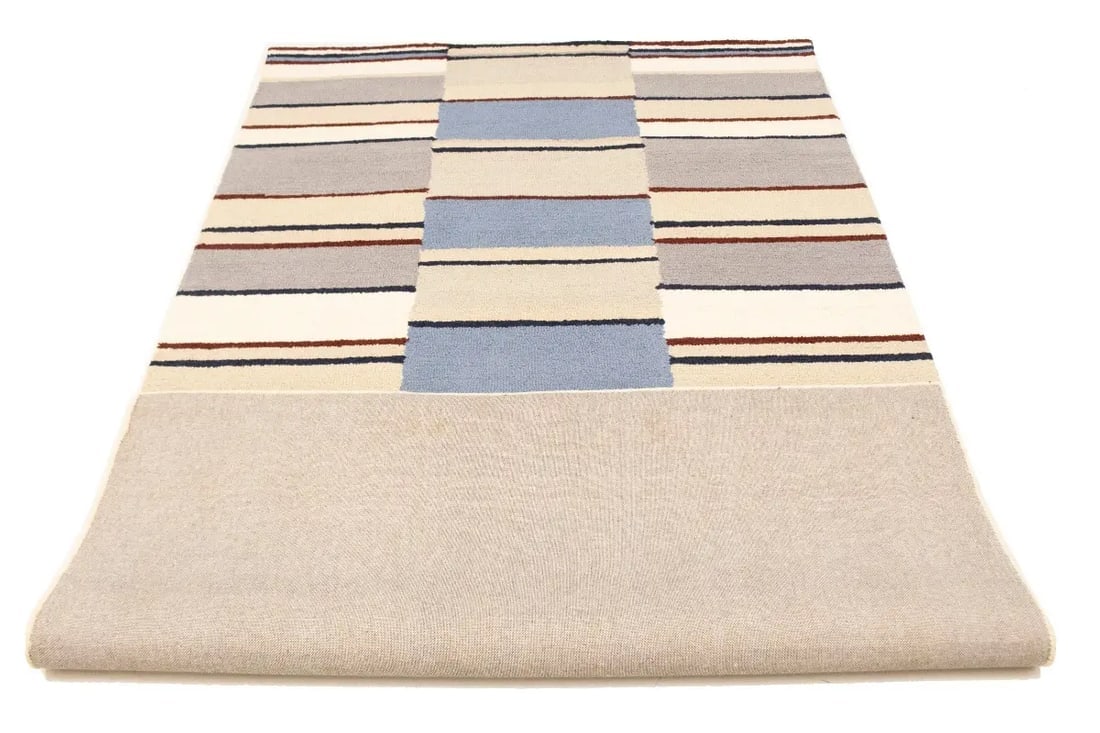 Multicolored Stripes 5X8 Hand-Tufted Modern Rug - 12