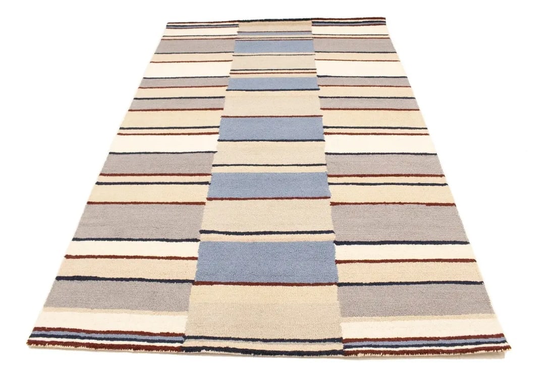Multicolored Stripes 5X8 Hand-Tufted Modern Rug - 2