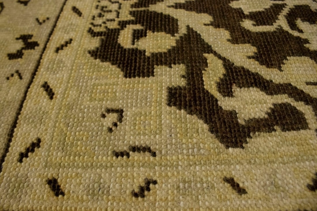 Brown Floral 5'7X8'9 Transitional Oriental Rug - 10