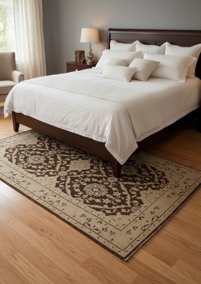 Brown Floral 5'7X8'9 Transitional Oriental Rug - 2