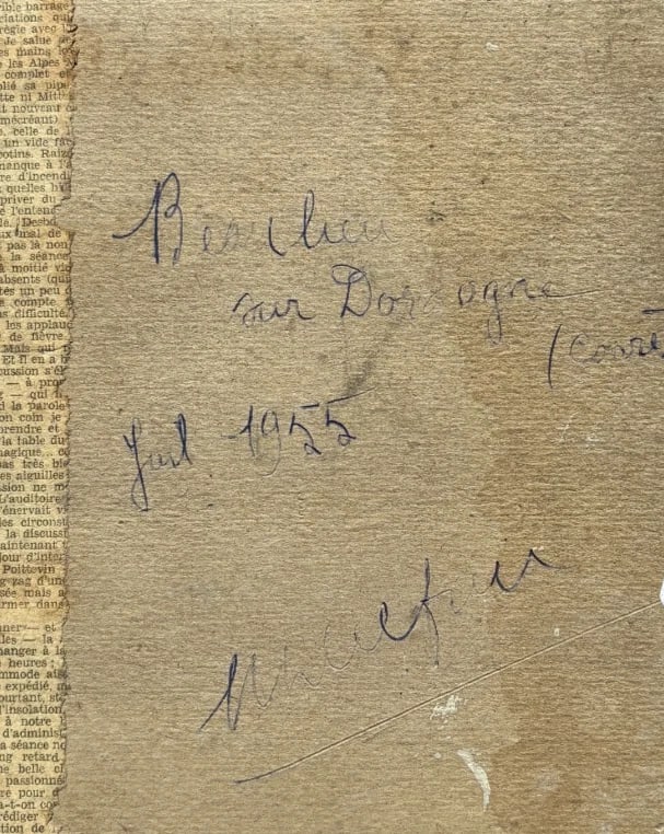 Antique Original Painting Signed Landscape, Cityview, Church, Trees signed - 7