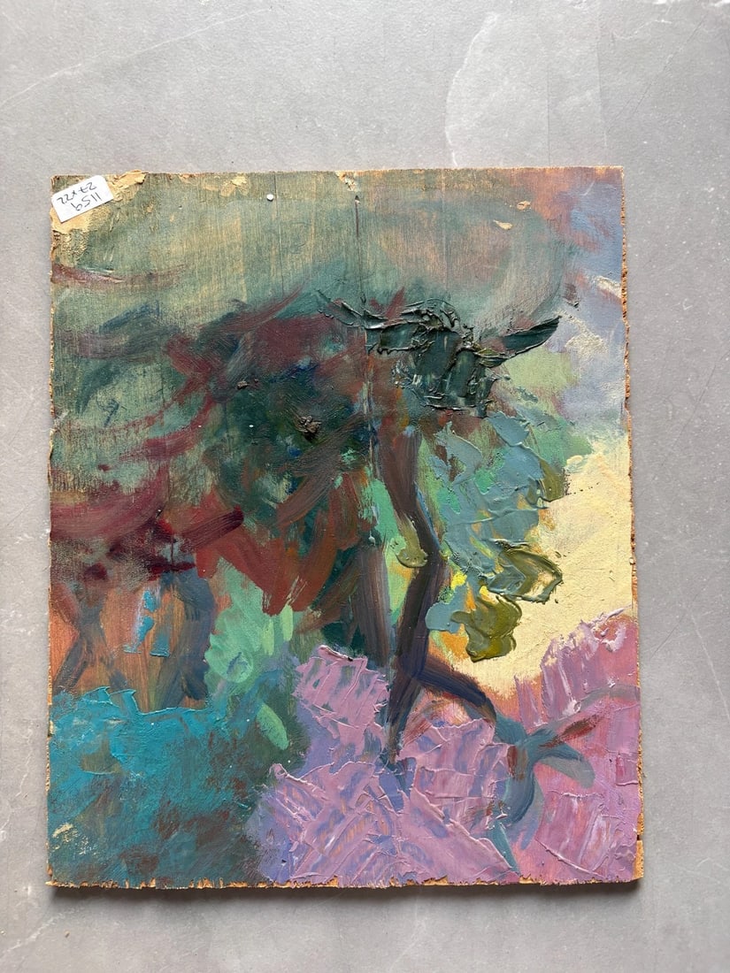 Antique Painting Flowers Bouquet Oil Pink Roses Bouquet, Vase Signed Floral - 3