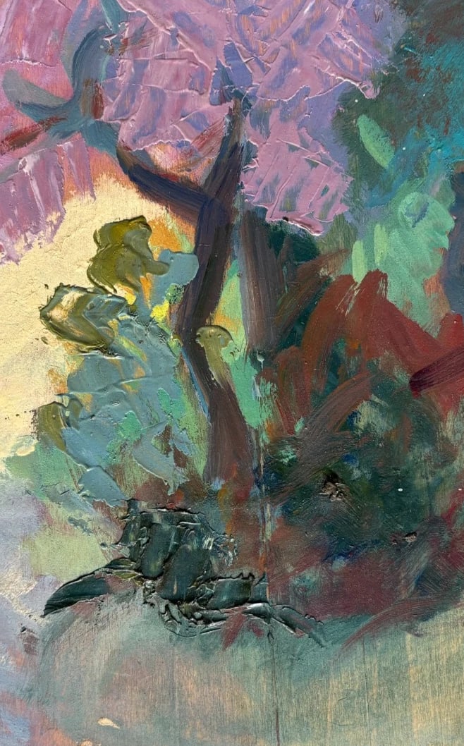 Antique Painting Flowers Bouquet Oil Pink Roses Bouquet, Vase Signed Floral - 4