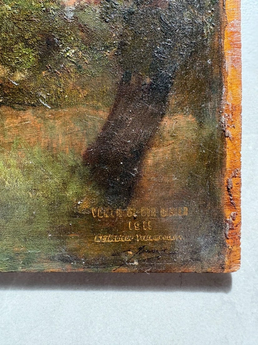 Jean-Aimé SAINT-CYR GIRIER Landscape, Village - Antique Oil Painting Signed - 7