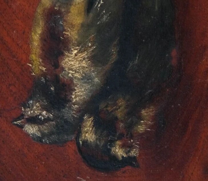 19th century Birds, Still Life - Painting Antique Original - 6