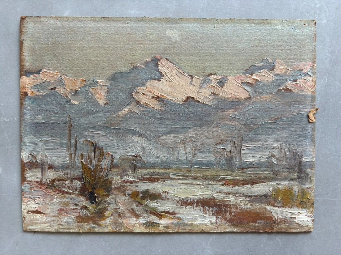 Marcel MERGIER (1884-1974) Mountain Landscape - Antique Original Painting - 2