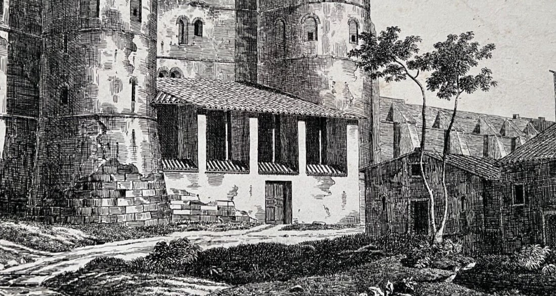 Antique Etching Original Leo VON KLENZE (1784-1864) Landscape, House, Trees - 6