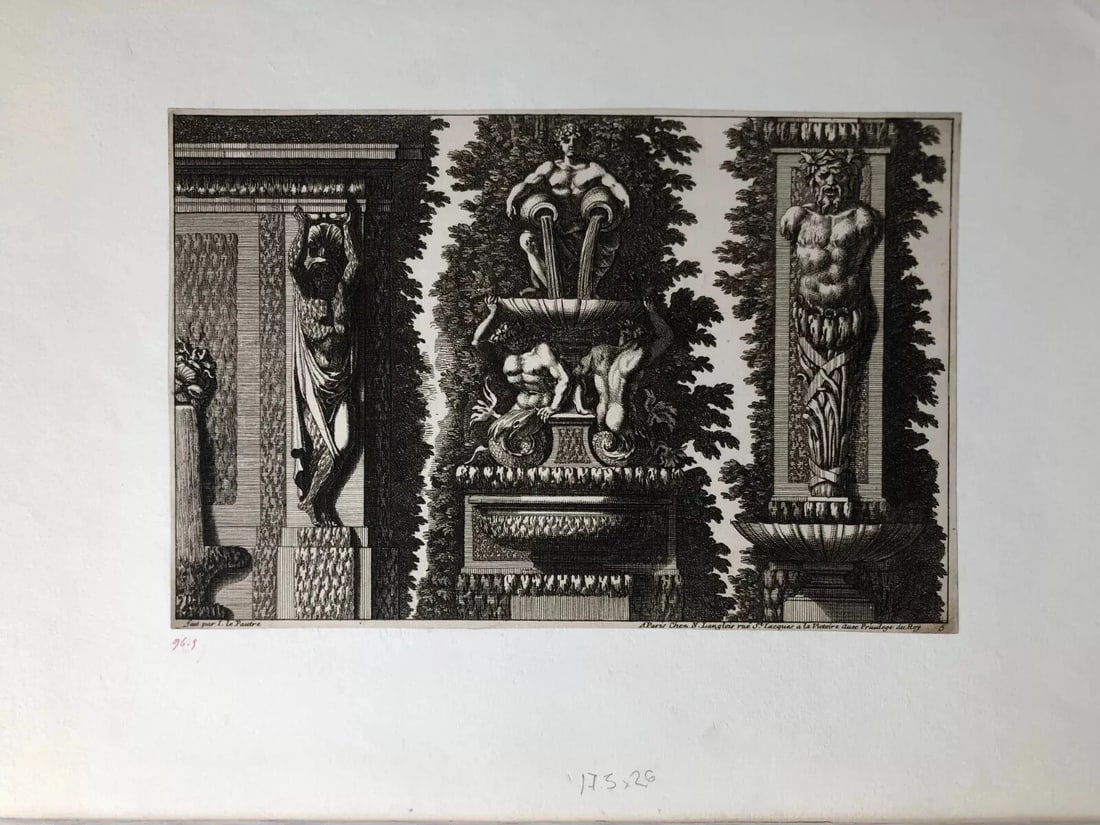 Vintage Etching by Jean Le Pautre (1618–1682) Architecture Architectural - 3