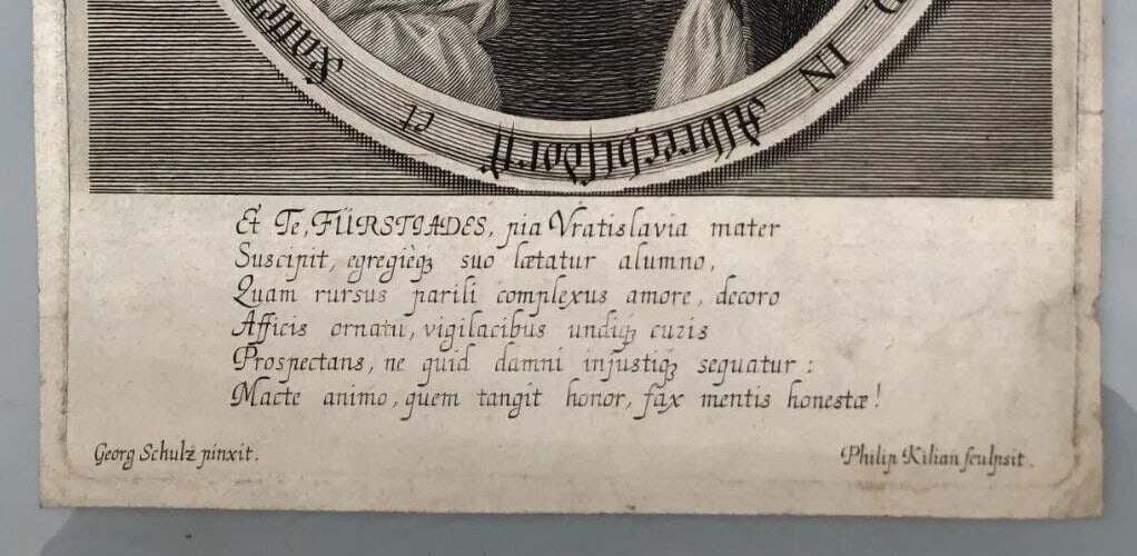 Man Portrait, Philippe Kilian, Georg Schultz - Etching Antique Original - 5