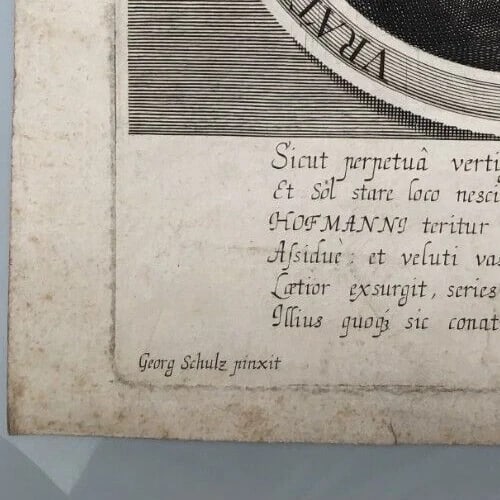 Antique Etching Original Man Portrait, David Haufman, Georg Schultz - 4