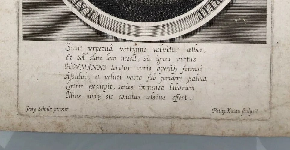 Antique Etching Original Man Portrait, David Haufman, Georg Schultz - 7