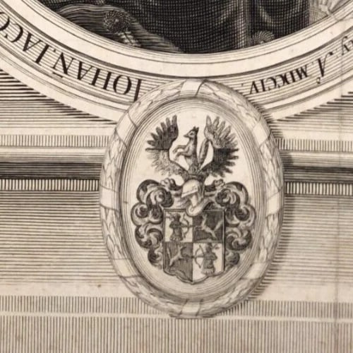 Antique Etching Original Man Portrait, Johann Jacob Fuchs - 3