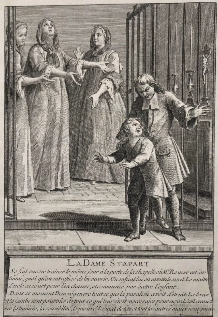 Michel Collée La Dame Stapart Louis-Basile de Montgeron Antique Etching - 3