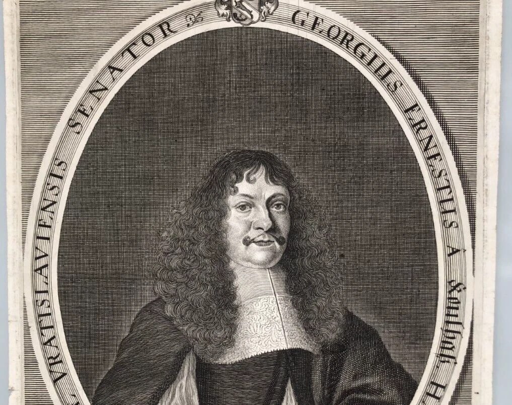 Man Portrait, Georgius Ernestus, Georg Schultz Antique Etching Original - 5