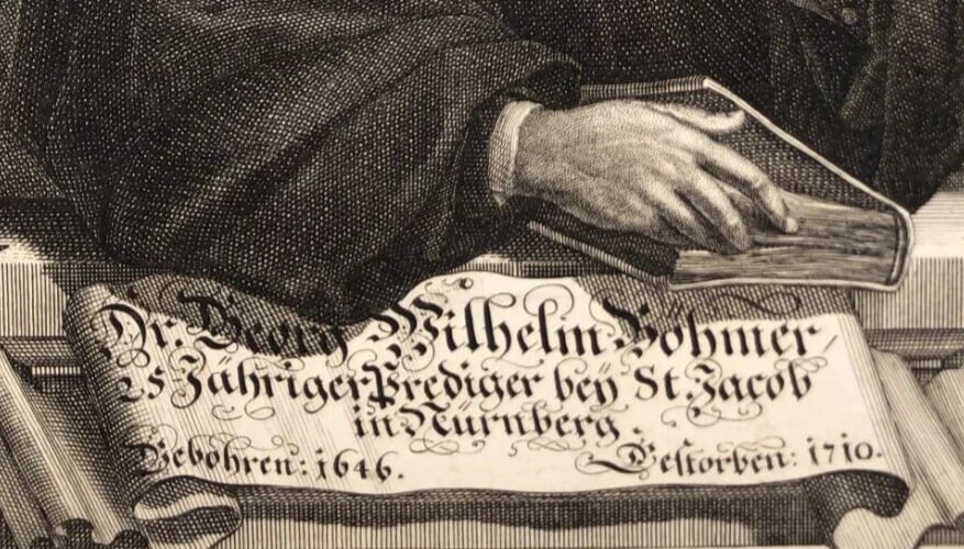 Antique Etching Original Religious, Portrait, Bohmer signed - 4