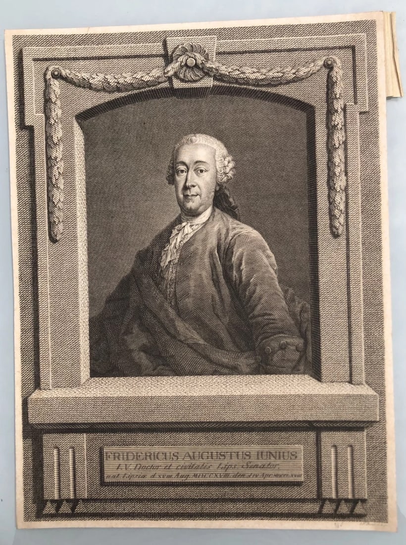 Johann Friedrich BAUSE (1738-1814) Etching Vintage Original Zitat Zuhause 1769 - 5