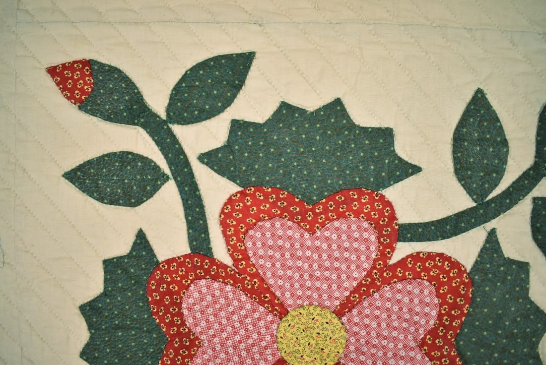 30's "Lancaster Rose" Applique Quilt - 5
