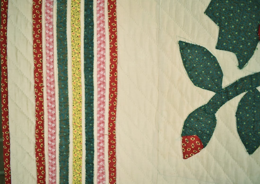 30's "Lancaster Rose" Applique Quilt - 6