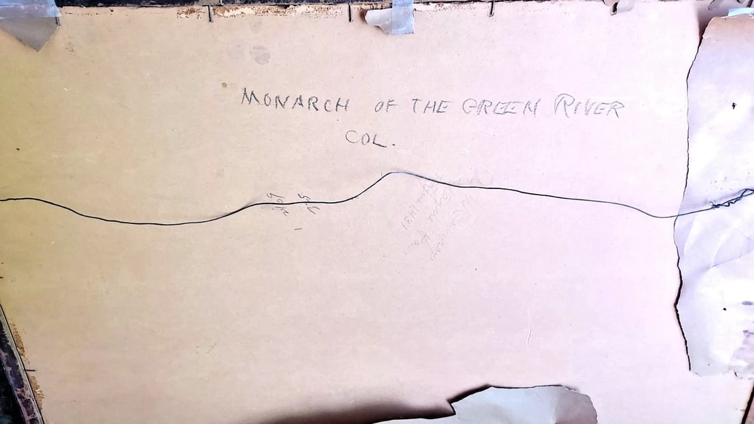 1920 Western Painting Monarch Of Green River Colorado 24 x 36 " - 2