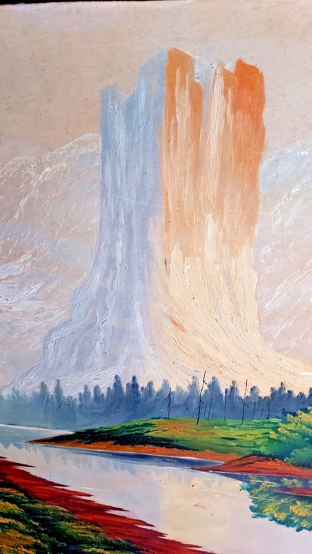 1920 Western Painting Monarch Of Green River Colorado 24 x 36 " - 3