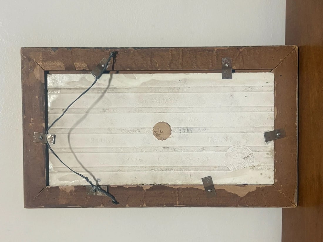 Rare Mintons Hand Painted Framed Tile - 5