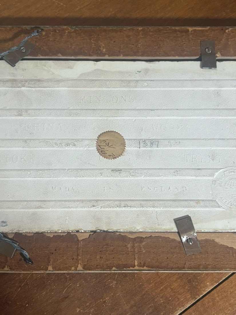 Rare Mintons Hand Painted Framed Tile - 6