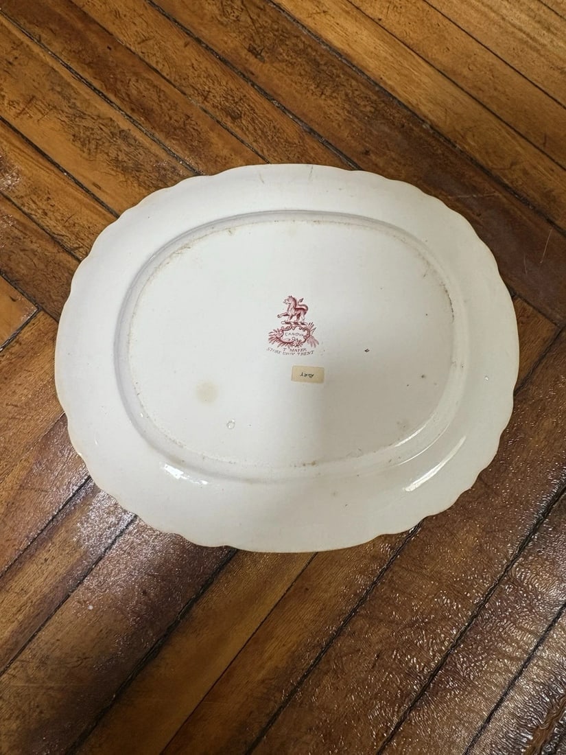 Red Staffordshire Canova Platter - 2