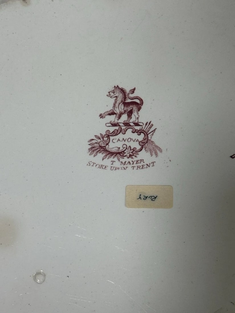 Red Staffordshire Canova Platter - 3