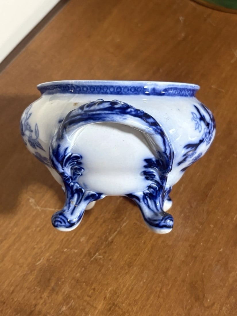 3pc Flow Blue Sauce Tureen - 3