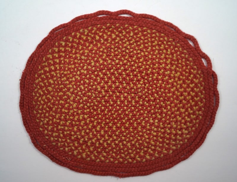 Antique Braided Table Mat Country Americana #4 - 2