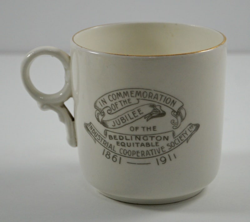 Bedlington Terrier Dog China Cup Saucer Dated 1911 - 3