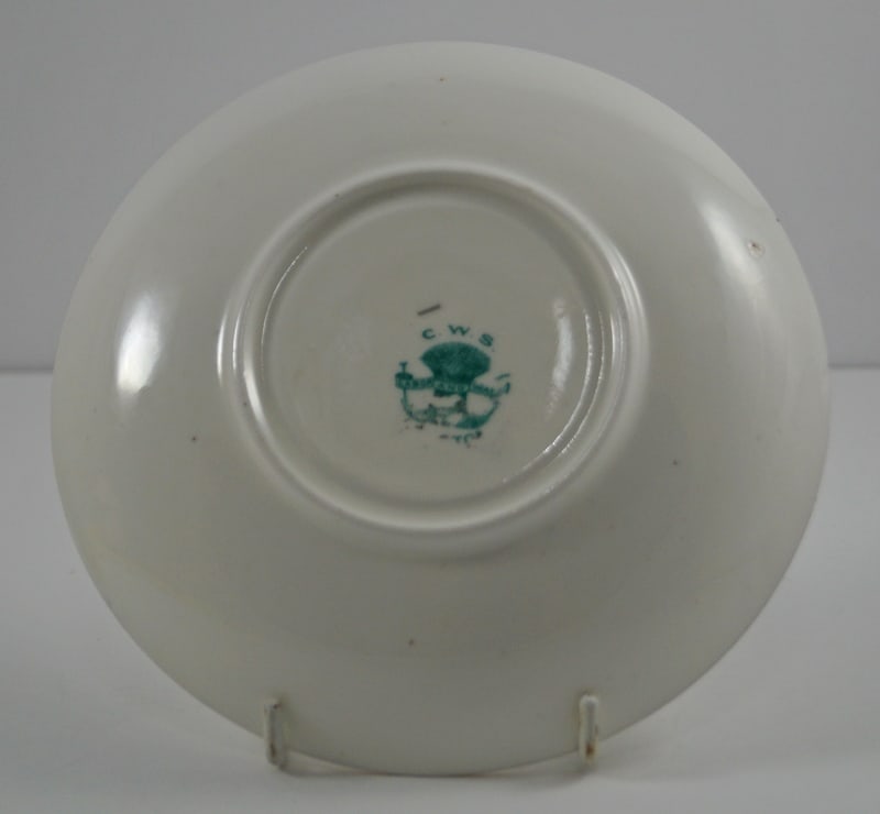 Bedlington Terrier Dog China Cup Saucer Dated 1911 - 7