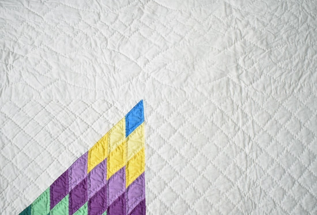 40's Lone Star Quilt, Rainbow Colors - 8