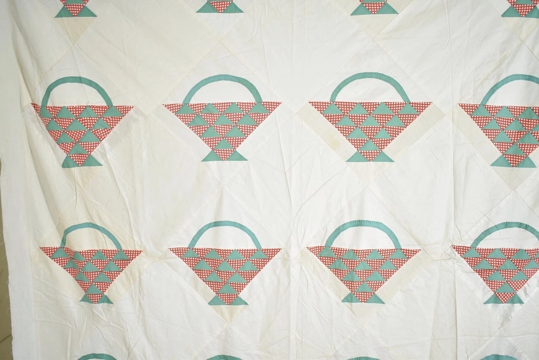 1930's Baskets Quilt Top - 2
