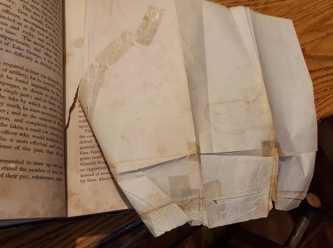 John Trumbull Book 1841 Map Lake George Champlain Drawings - 5