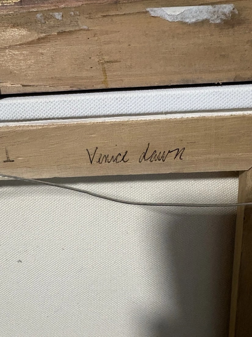 Lisa Cuscuna Oil On Canvas Venice Painting - 6