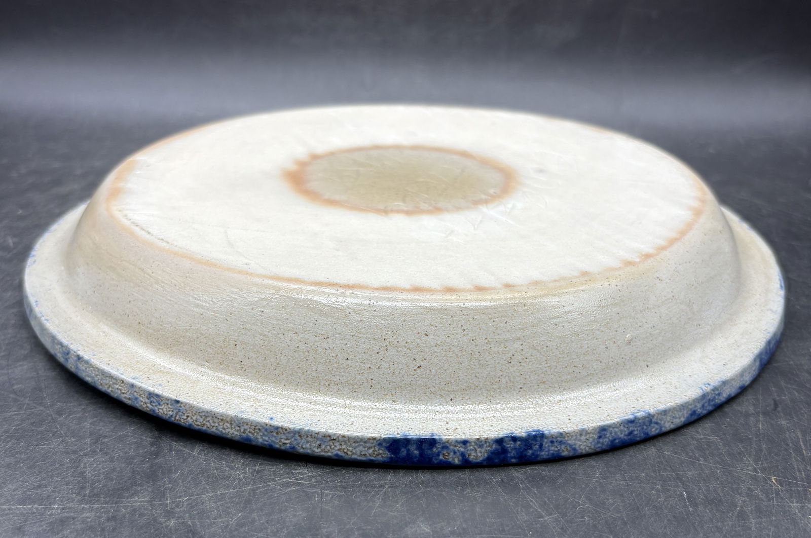 1989 Eldreth Stoneware Pottery Christmas Pie Plate - 7