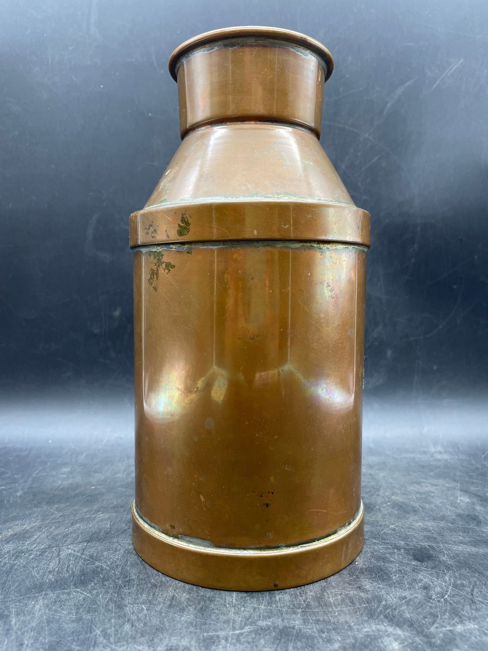 COPPER Milk Can Cream H. E. Wright Boston Mass - 8