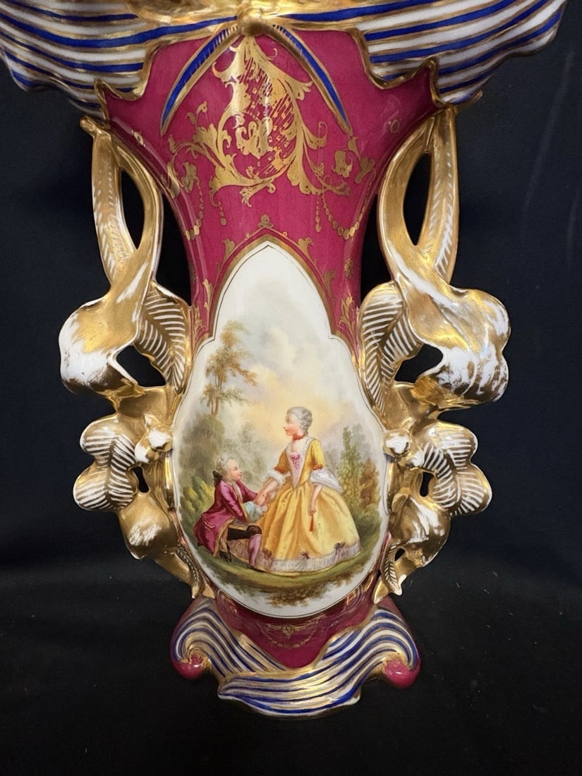 Rare 21” Paris Porcelain Vase - 2