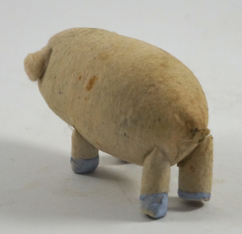 Antique Spun Cotton Pig Occupied Japan Putz - 3