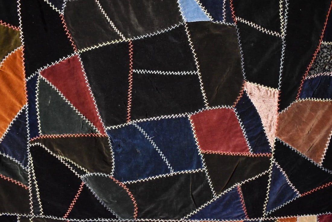 1910's Velvet Crazy Quilt - 3