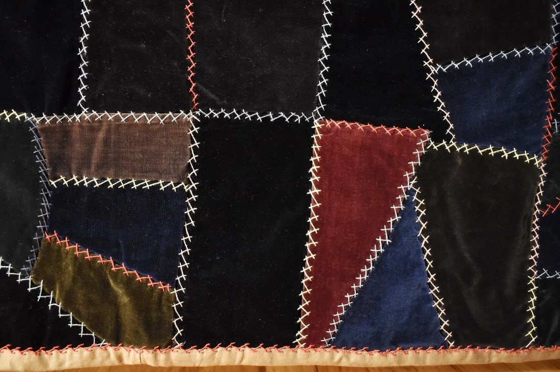 1910's Velvet Crazy Quilt - 6