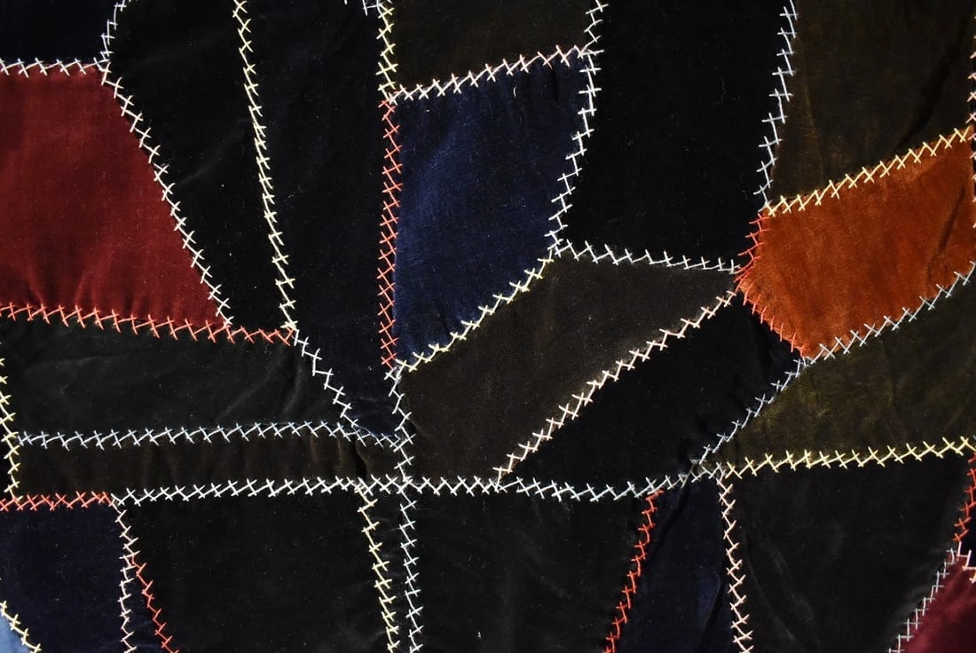 1910's Velvet Crazy Quilt - 7