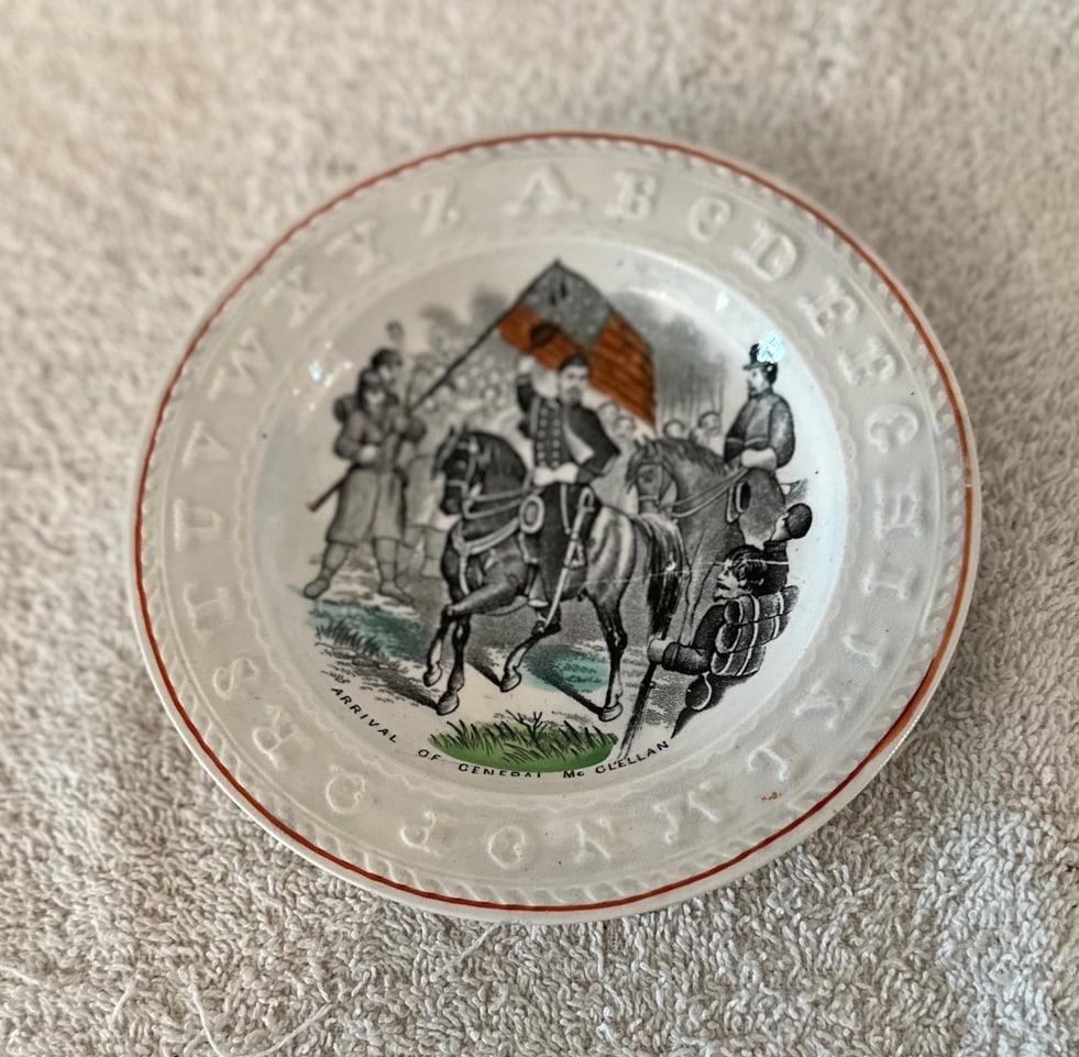 4 Staffordshire Civil War Kids’ Plates - 2