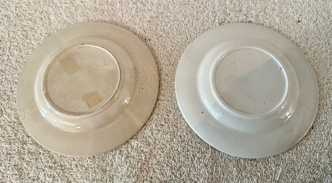 4 Staffordshire Civil War Kids’ Plates - 3